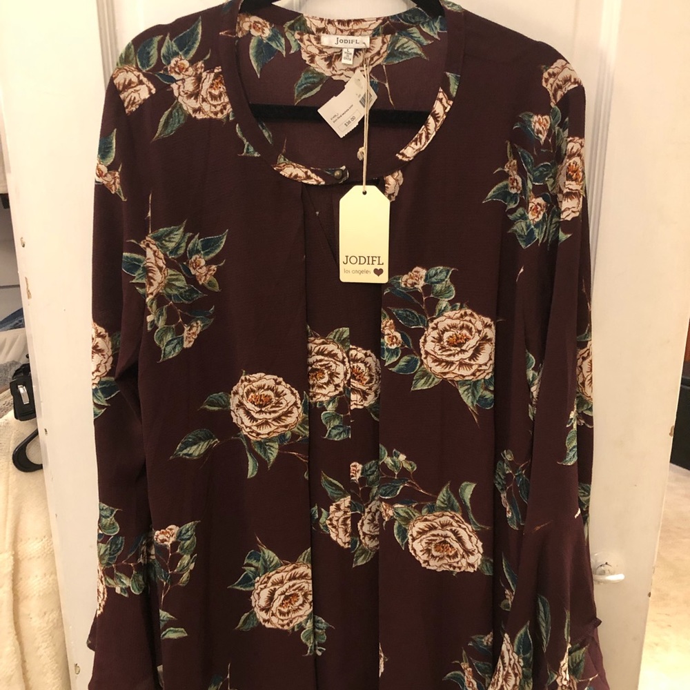 Maroon floral dress